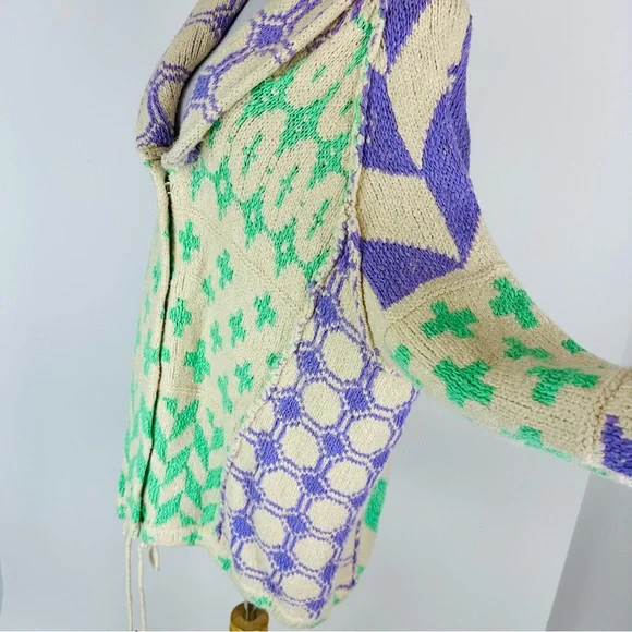 Free People Bright & Optimistic Oversized Cardigan Sweater Size Small - Picture 12 of 16